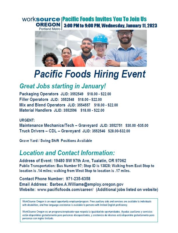 WorkSource Oregon Events